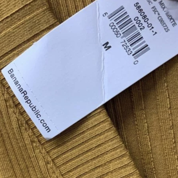 Banana Republic Ribbed Knit Cropped Jumpsuit Size M NWT MSRP $119 - Picture 5 of 5